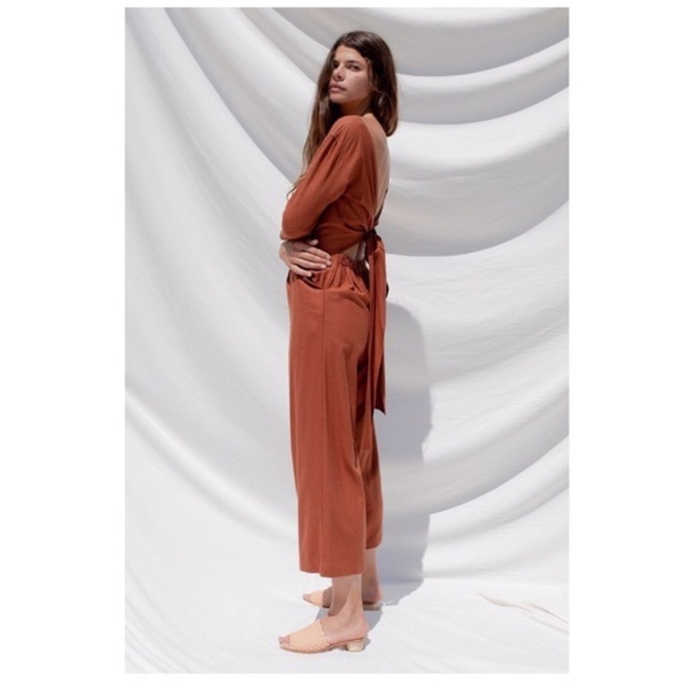Ozma of California Atelier Jumpsuit in Burnt Orange